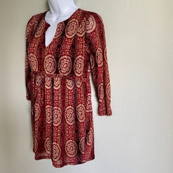 Axcess 3/4 Sleeve Empire Waist Lined Top Small - Picture 3 of 9